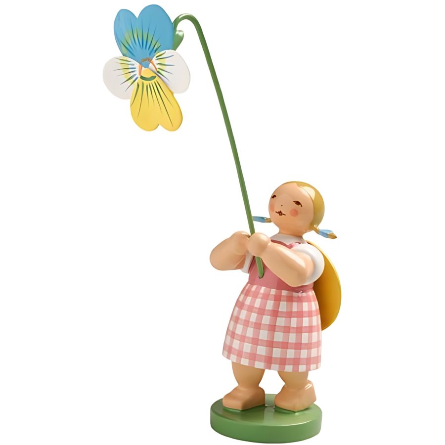 Wendt & K&uuml;hn Blossom Kinder, Pige m. Stedmoderblomst