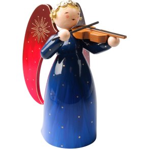 Wendt & K&uuml;hn Richly Painted Angel, Engel m. Violin Stor, Bl�