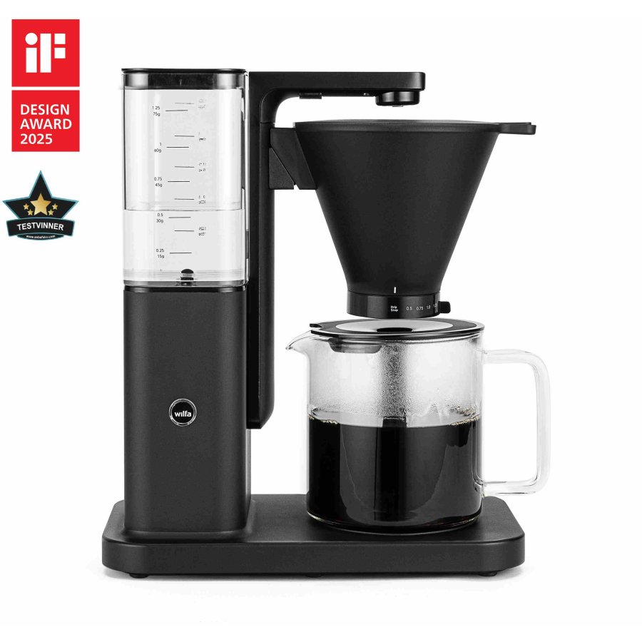 Wilfa Zense Alux Kaffemaskine m. Doseringsmler 1,25 L, Aluminium