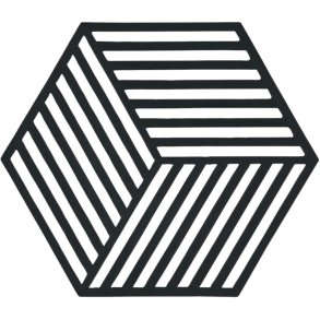 Zone Denmark Hexagon Untersetzer Silikon, Schwarz