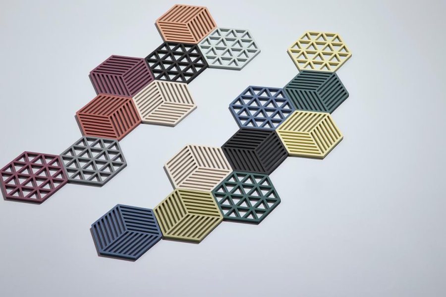 Zone Denmark Hexagon Bordskåner 16x14 cm, Denim 