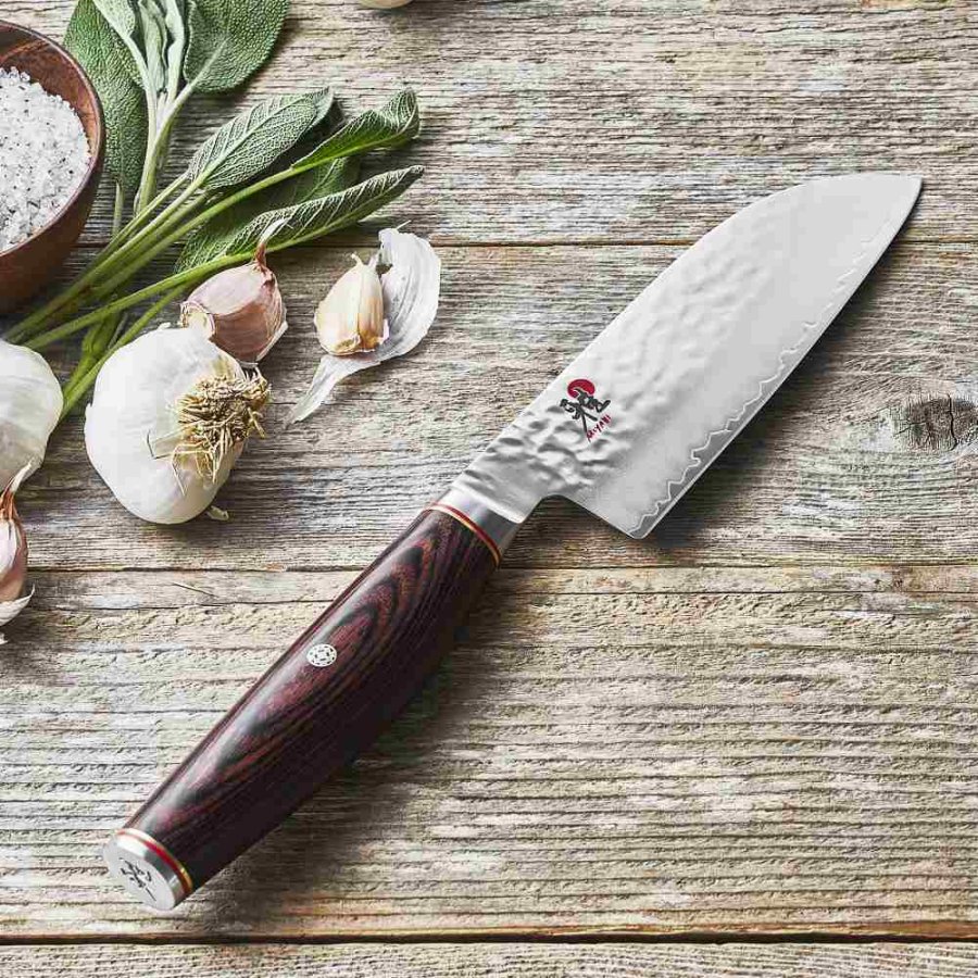 MIYABI 6000 MCT Santoku Messer 14 cm, Pakka-Baum
