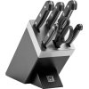 Zwilling Gourmet Knivst m. Selvslibende Knivblok 7 Dele, Sort