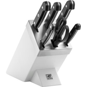 Zwilling Gourmet Messenset met Zelfslijpend Messenblok 7-delig, Wit