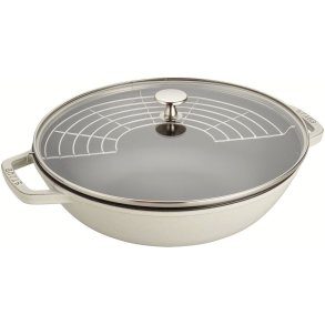 Staub Wok 30 cm, White Truffle