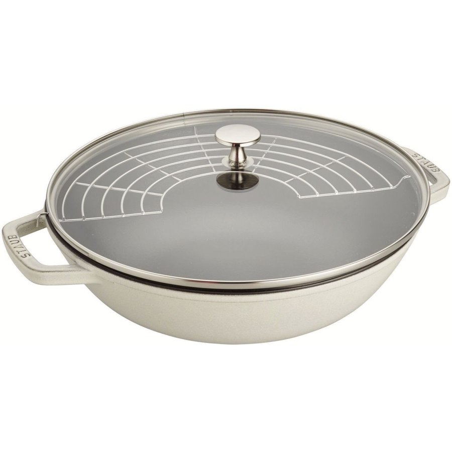 Staub Wokpfanne 30 cm, White Truffle