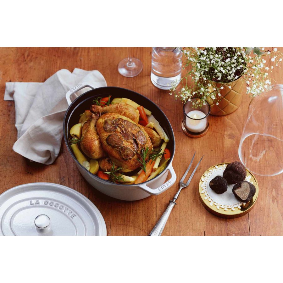 Staub La Cocotte Cocotte 33 cm/6,75 L, White Truffle