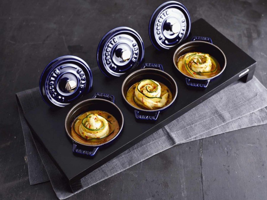 Staub Halter fr 3 Mini-Cocotten, Faserplatten