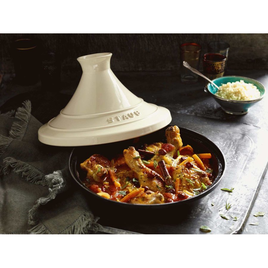 Staub Tajine 28 cm, Creme