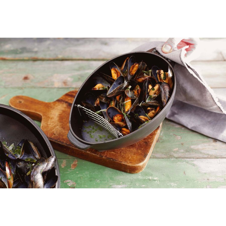 Staub Muscheltopf 25 cm, Schwarz