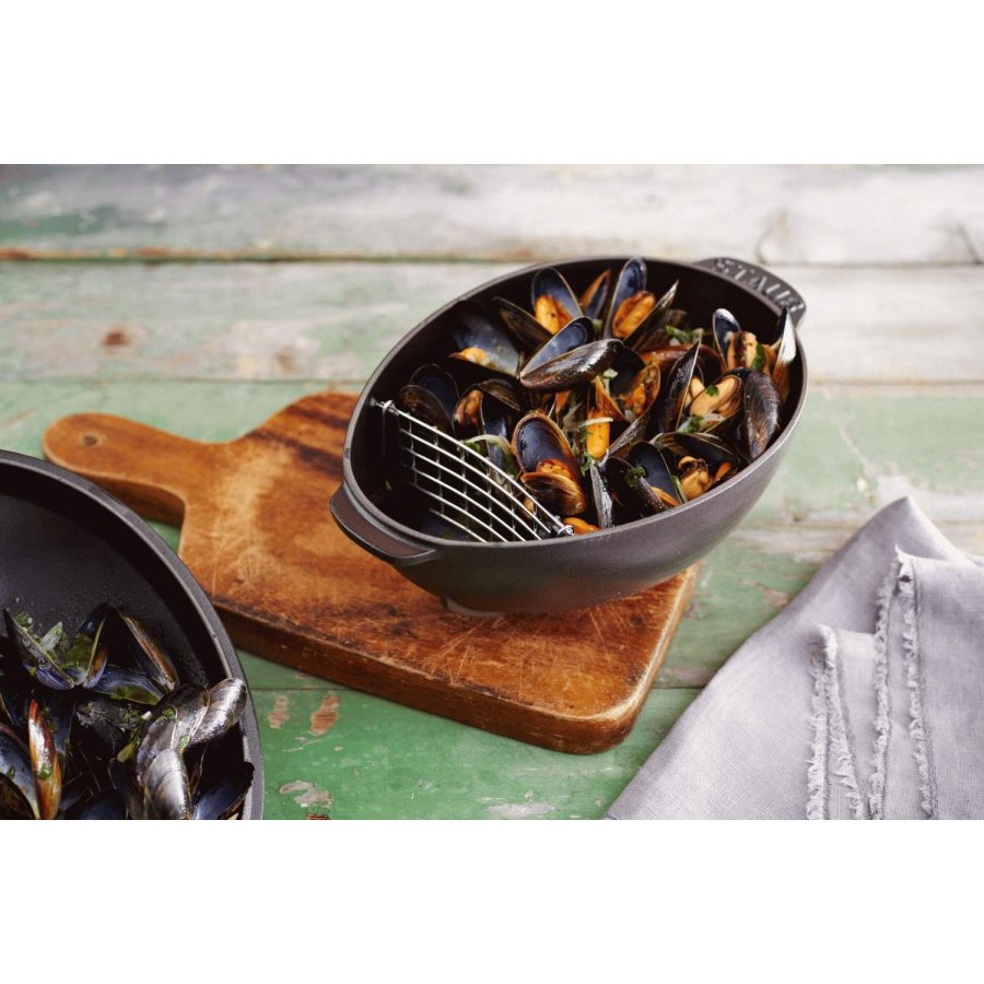 Staub Muscheltopf 25 cm, Schwarz