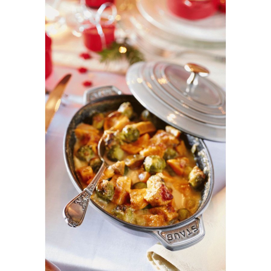 Staub Auflaufform mit Deckel 23 cm, Graphitgrau