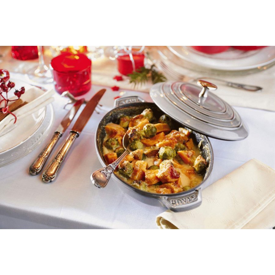 Staub Auflaufform mit Deckel 23 cm, Graphitgrau