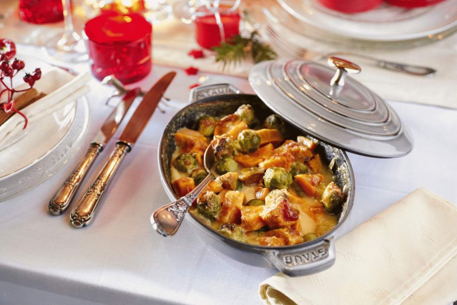 Staub Auflaufform mit Deckel 23 cm, Graphitgrau