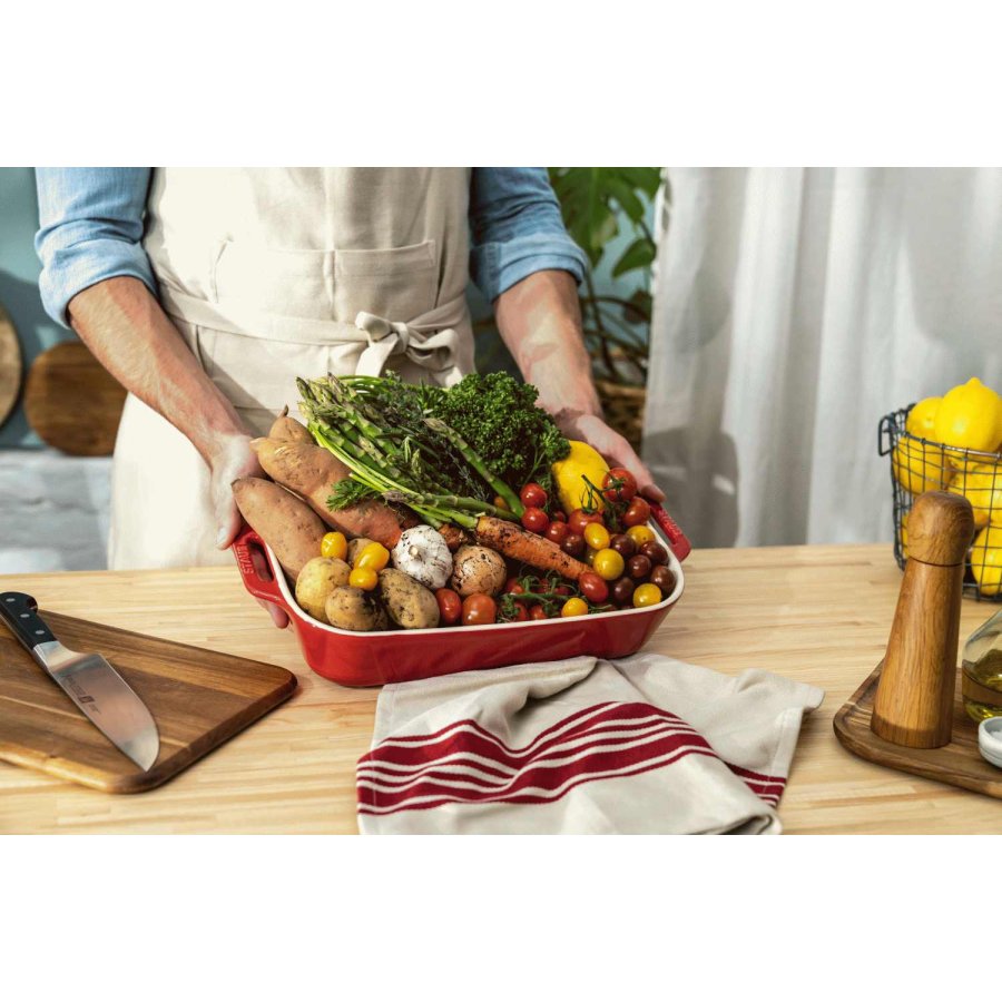 Staub Ceramique Auflaufform 24x34 cm, Kirschrot