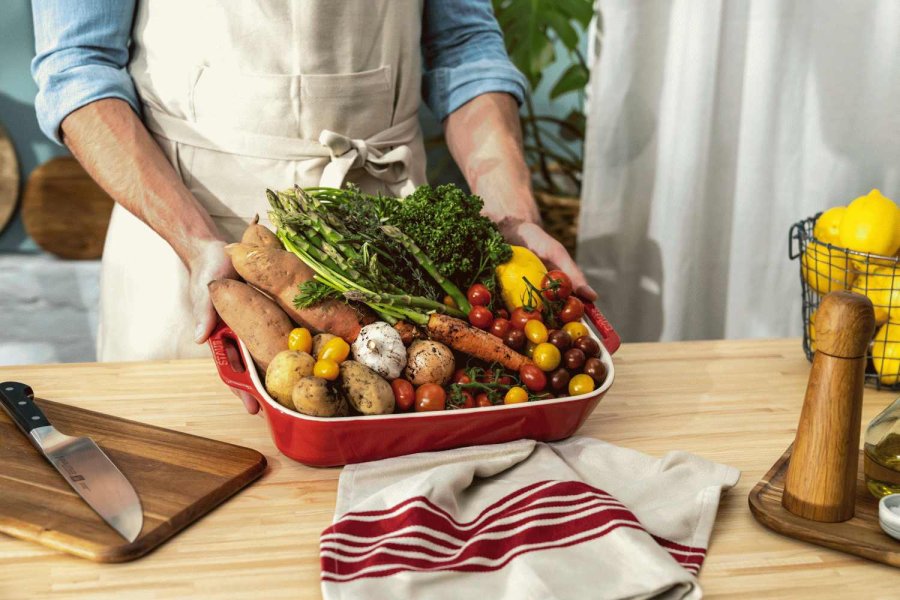 Staub Ceramique Auflaufform 24x34 cm, Kirschrot