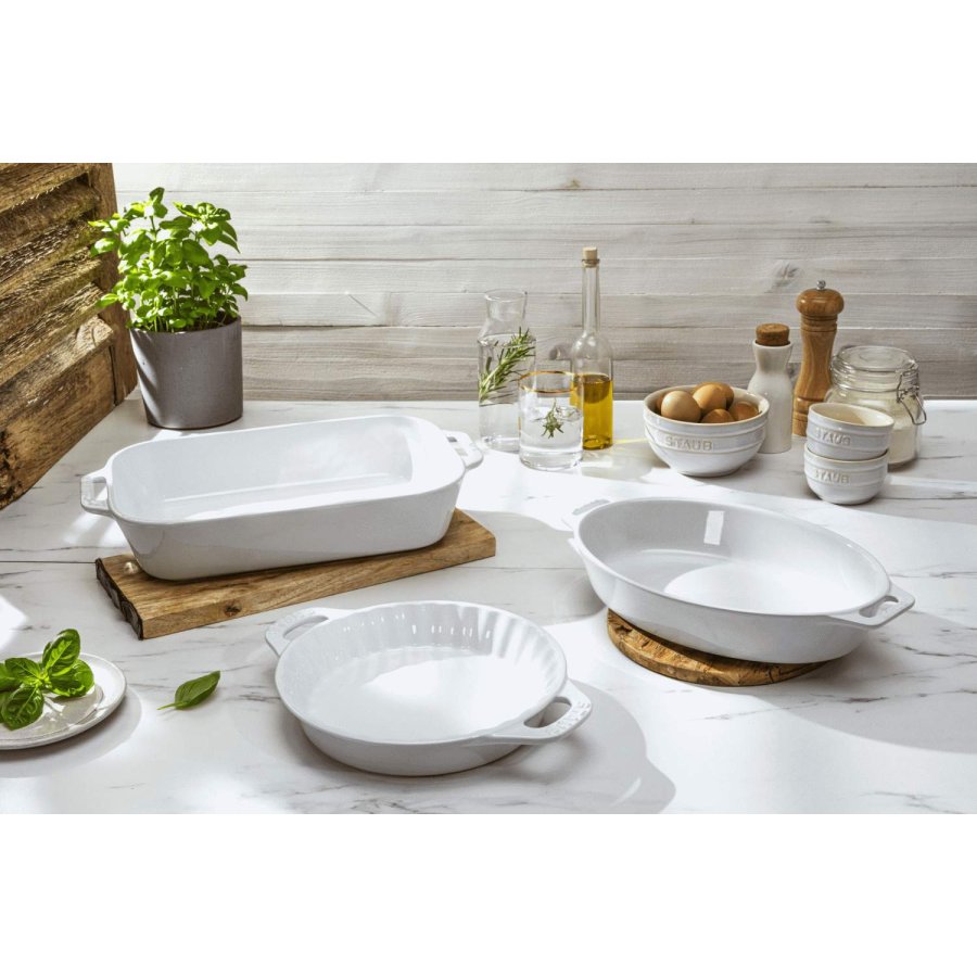 Staub Ceramique Auflaufform 24x34 cm, Wei