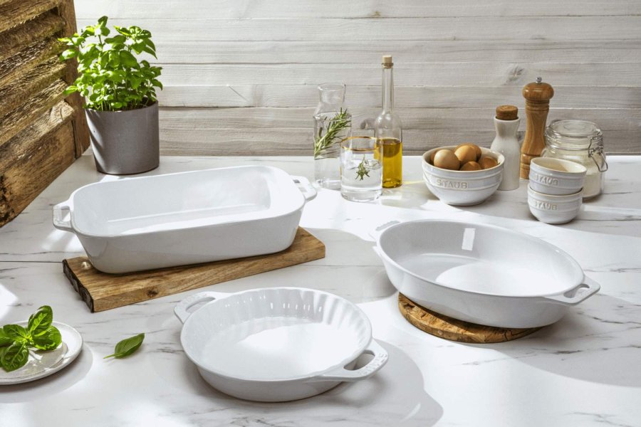 Staub Ceramique Auflaufform 24x34 cm, Wei