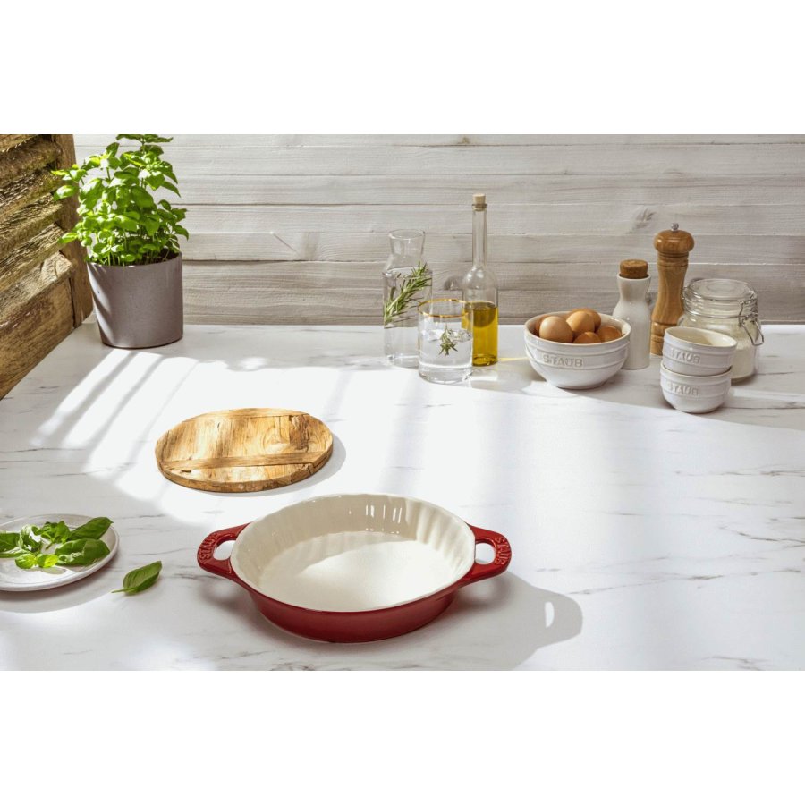 Staub Ceramique Tarteform 24 cm, Kirschrot