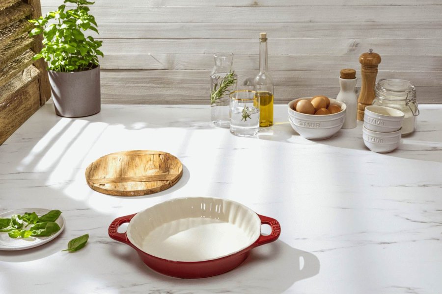 Staub Ceramique Tarteform 24 cm, Kirschrot