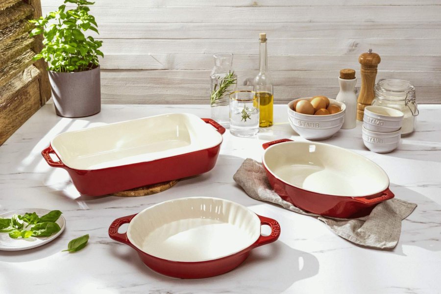 Staub Ceramique Tarteform 24 cm, Kirschrot