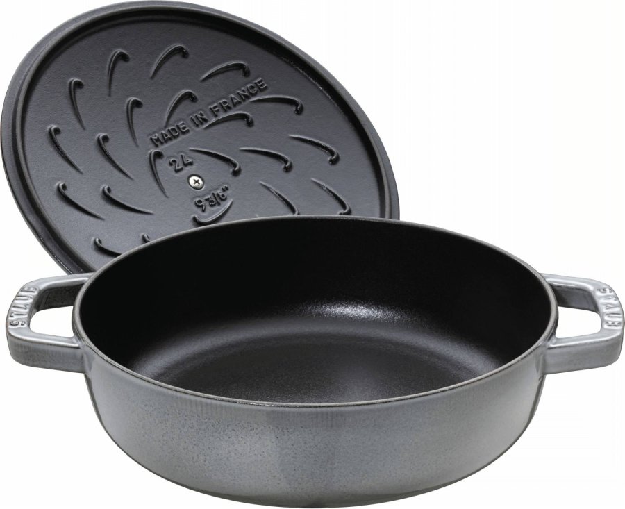 Staub Braisers Chistera Schmorpfanne 28 cm, Graphitgrau