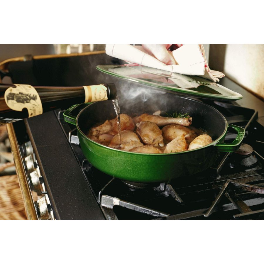 Staub Braisers Chistera Schmorpfanne 28 cm, Basilikum