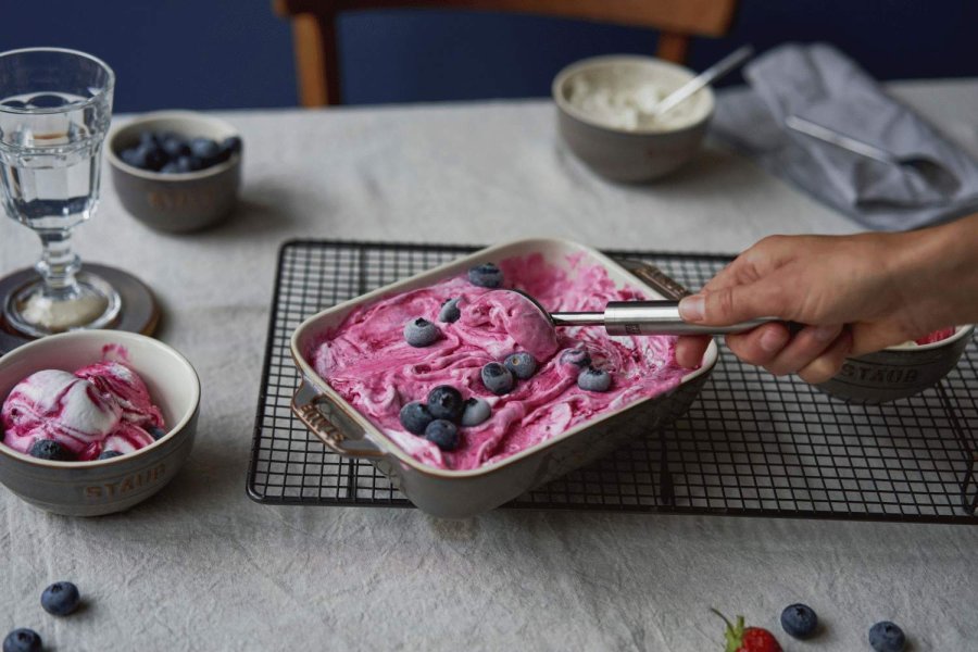 Staub Ceramique Auflaufform 3er Set, Antikgrau