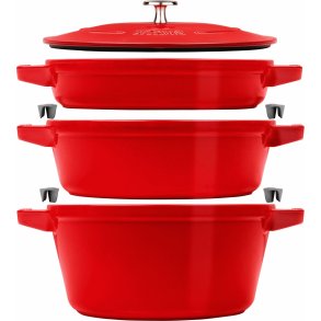 Staub Topfset 3-teilig 24 cm, Kirschrot
