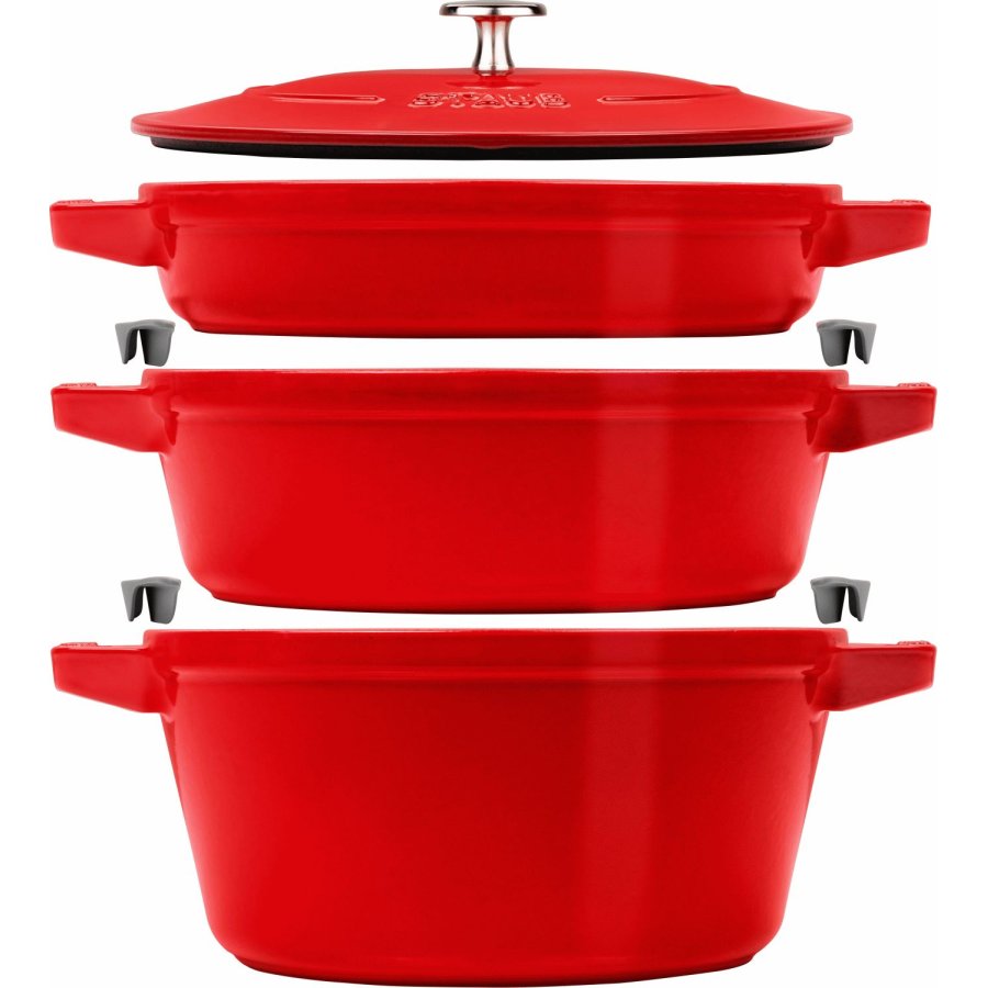 Staub Topfset 3-teilig 24 cm, Kirschrot