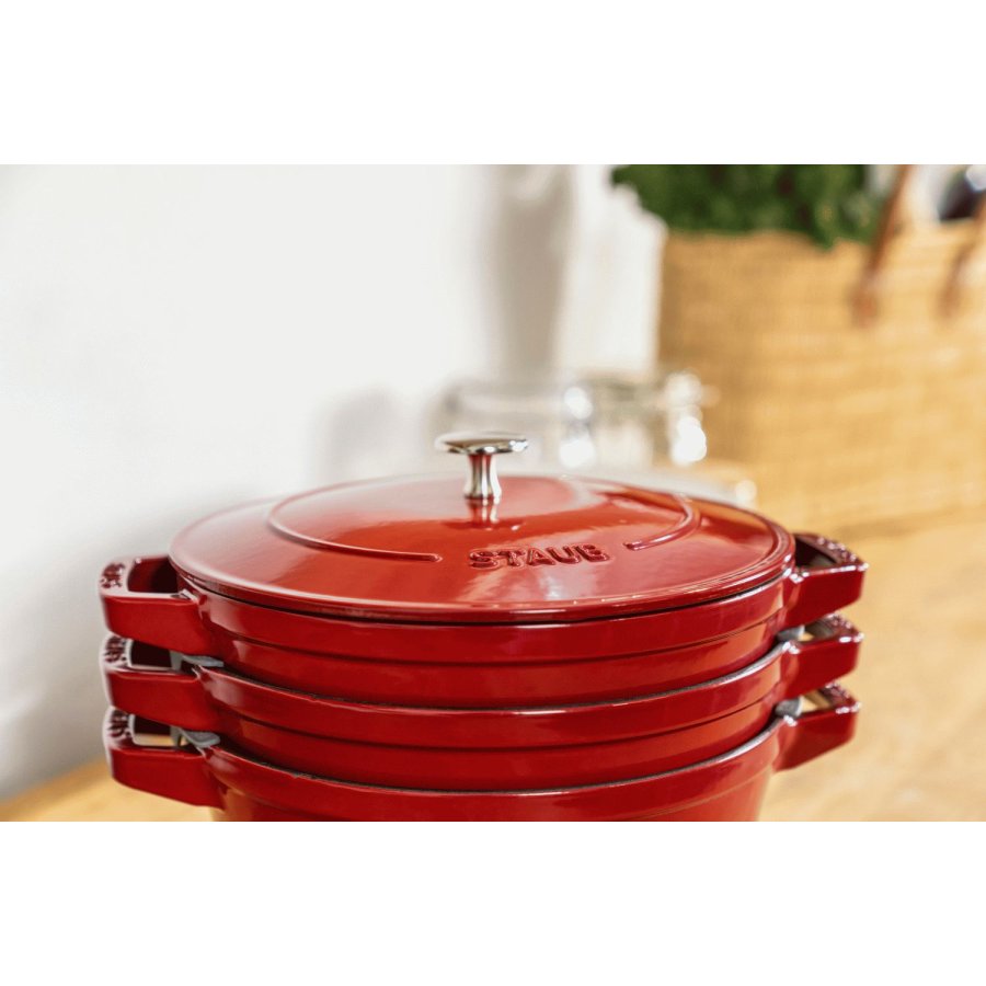 Staub Topfset 3-teilig 24 cm, Kirschrot