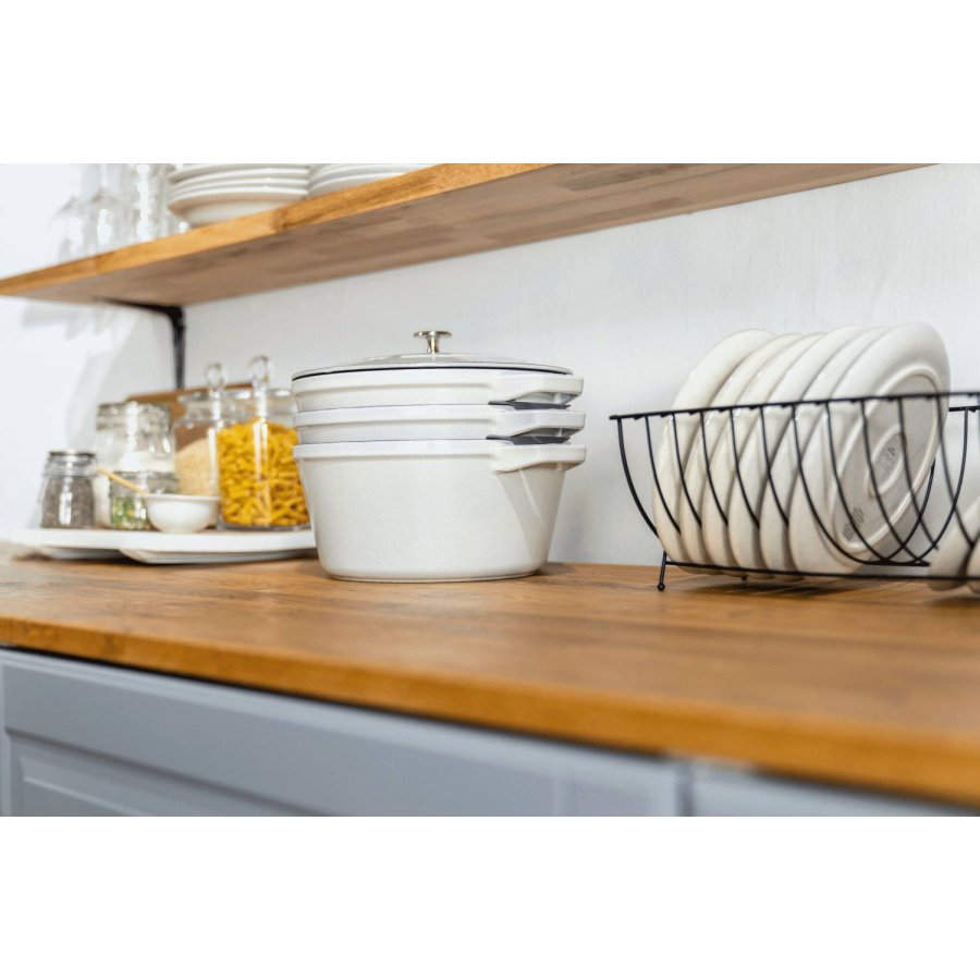 Staub Topfset 3-teilig 24 cm, White Truffle