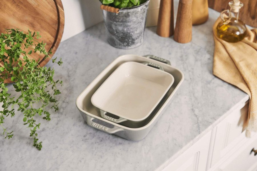 Staub Ceramique Auflaufform 2er Set, Eukalyptus