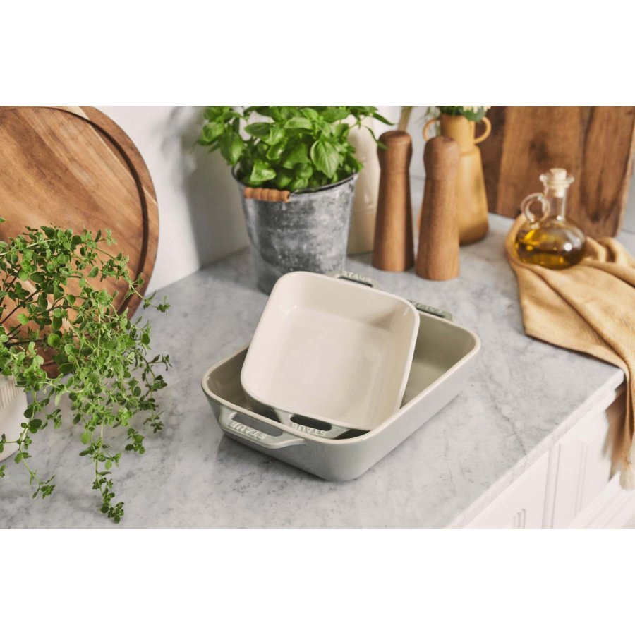 Staub Ceramique Auflaufform 2er Set, Eukalyptus