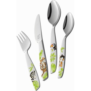 Zwilling Jungle Kinderbestekset 4-delig, Roestvrij Staal/Gekleurd