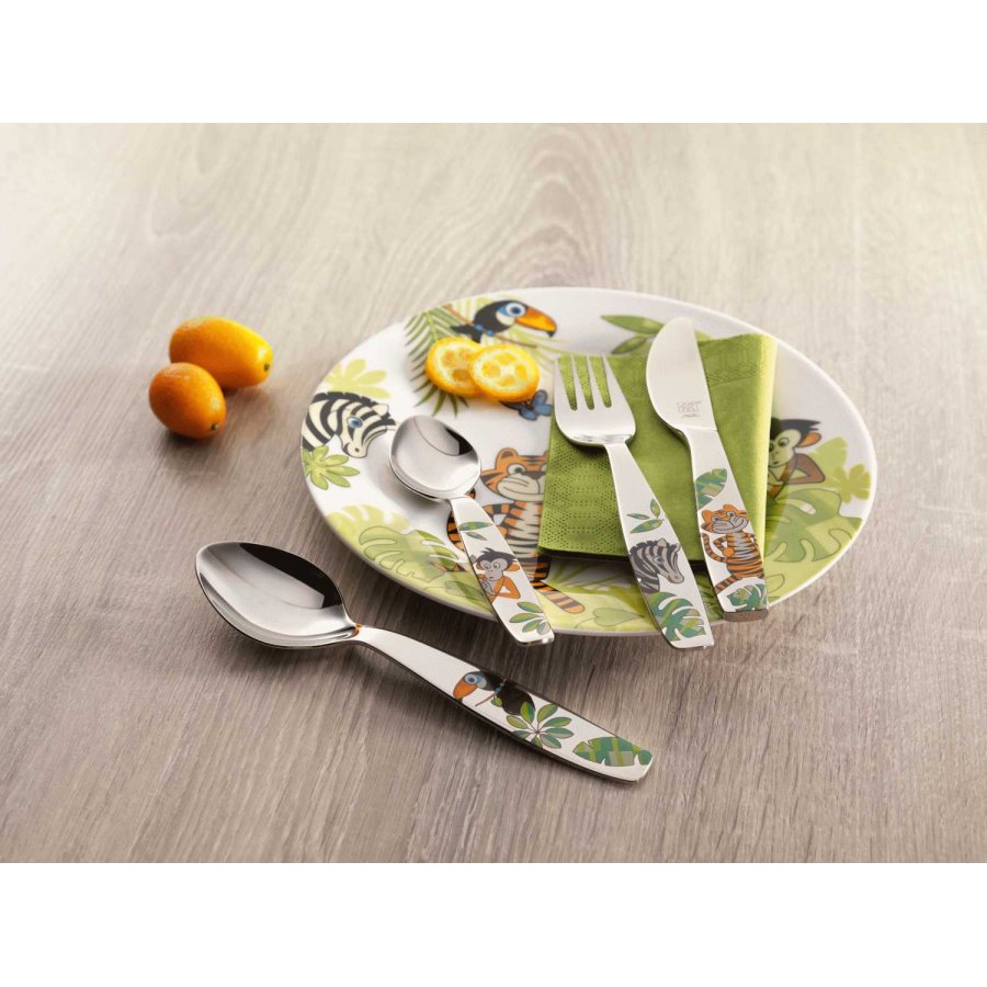 Zwilling Jungle Kinderbesteckset 4-teilig, Edelstahl/Farbig