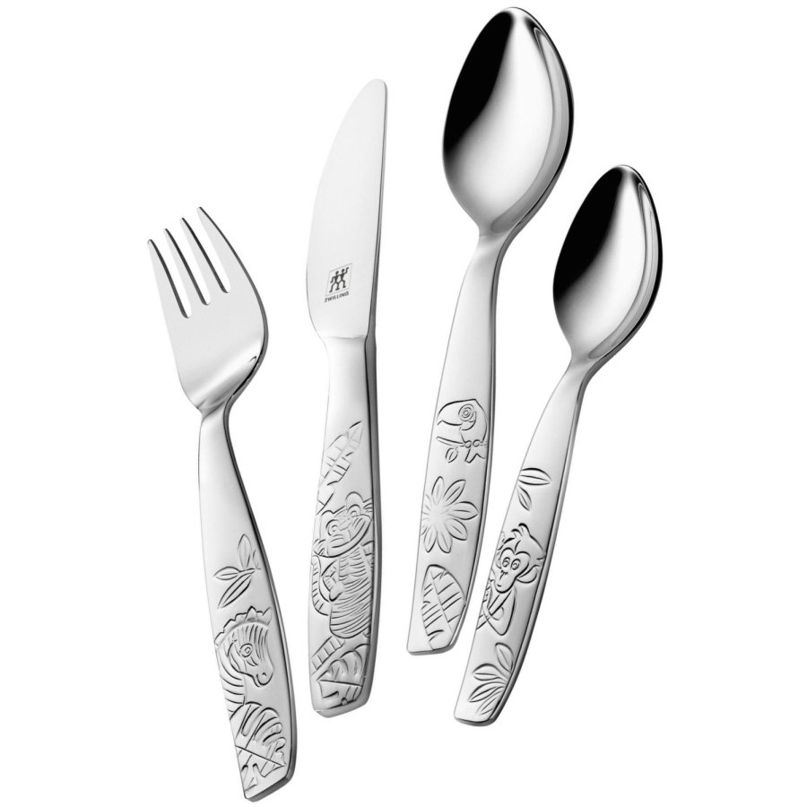 Zwilling Jungle Kinderbesteckset 4-teilig, Edelstahl