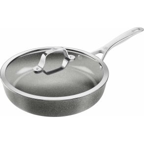 BALLARINI Salina Ceramic Sauteerpan met Deksel 28 cm, Stone Grey
