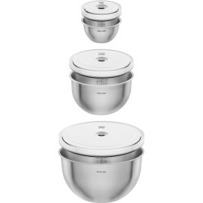 Zwilling Fresh & Save Vakuum Skålesæt m. Låg 3 stk, Rustfrit Stål
