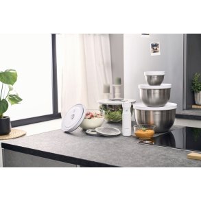 Zwilling Fresh & Save Vakuum Skålesæt m. Låg 3 stk, Rustfrit Stål
