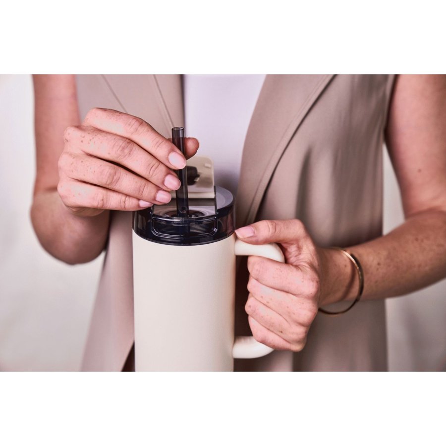 Zwilling Thermo Plus Thermobecher mit Strohhalm 0,9 L, Creme