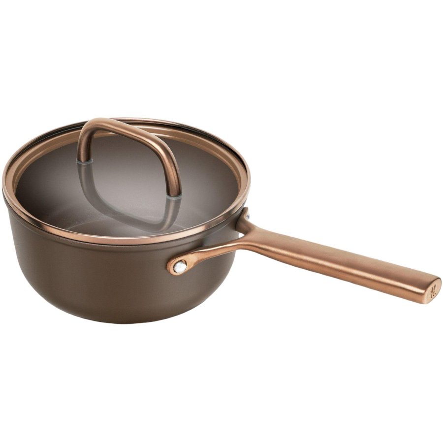 ZWILLING Milano Kasserolle m. Glasl�g 18 cm, Brun