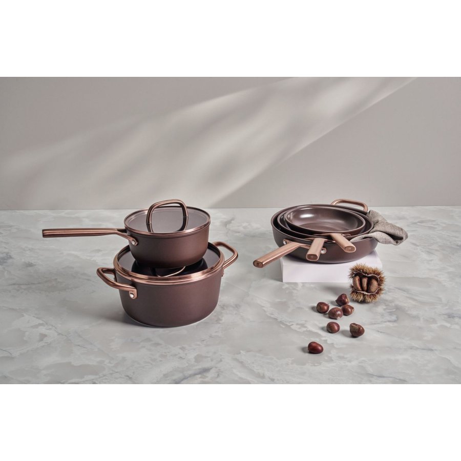 ZWILLING Milano Kasserolle m. Glasl�g 18 cm, Brun