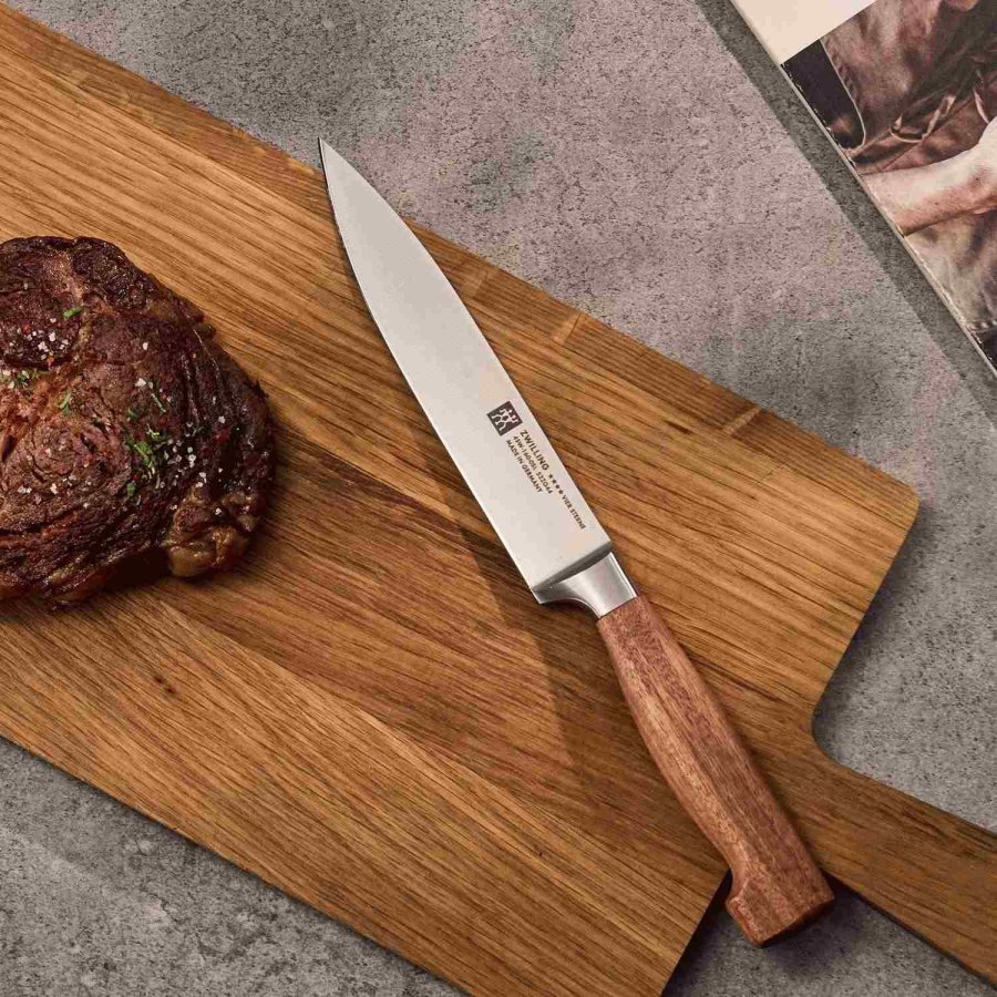 Zwilling **** VIER STERNE Wood Tranchiermesser 16 cm, Braun