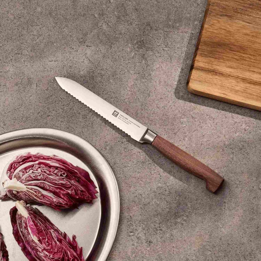 Zwilling **** VIER STERNE Wood Tomatenmesser 13 cm, Braun