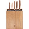 Zwilling **** VIER STERNE Wood Knivblok m. Knive 6 Dele, Brun