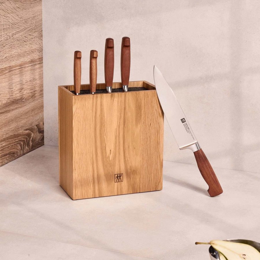 Zwilling **** VIER STERNE Wood Messerblock mit Messer 6-teilig, Braun