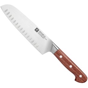 ZWILLING Pro Wood Santoku mit Kullenschliff 18 cm, Kotib�-Baum