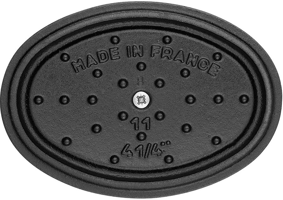 Staub Oval Stbejernsgryde 11 cm, Sort