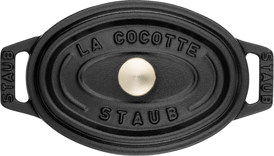 Staub Oval Stbejernsgryde 11 cm, Sort